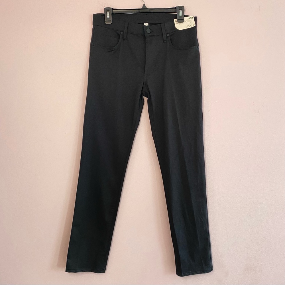 NEW Stylus Men's Black Straight Pants 30x30